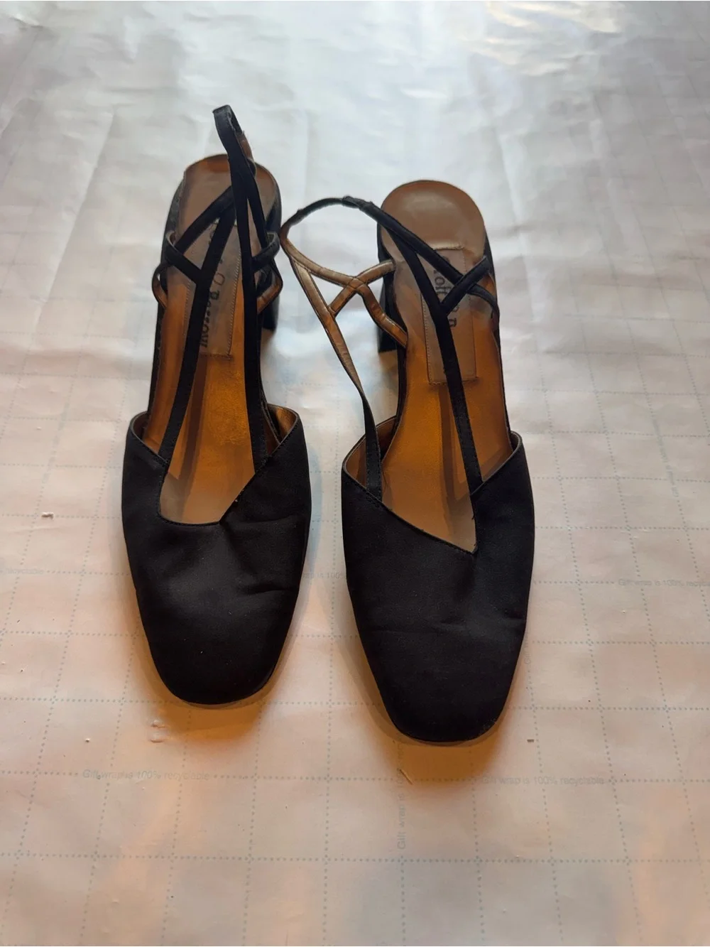 croft & barrow Black Strappy Slingback Heels